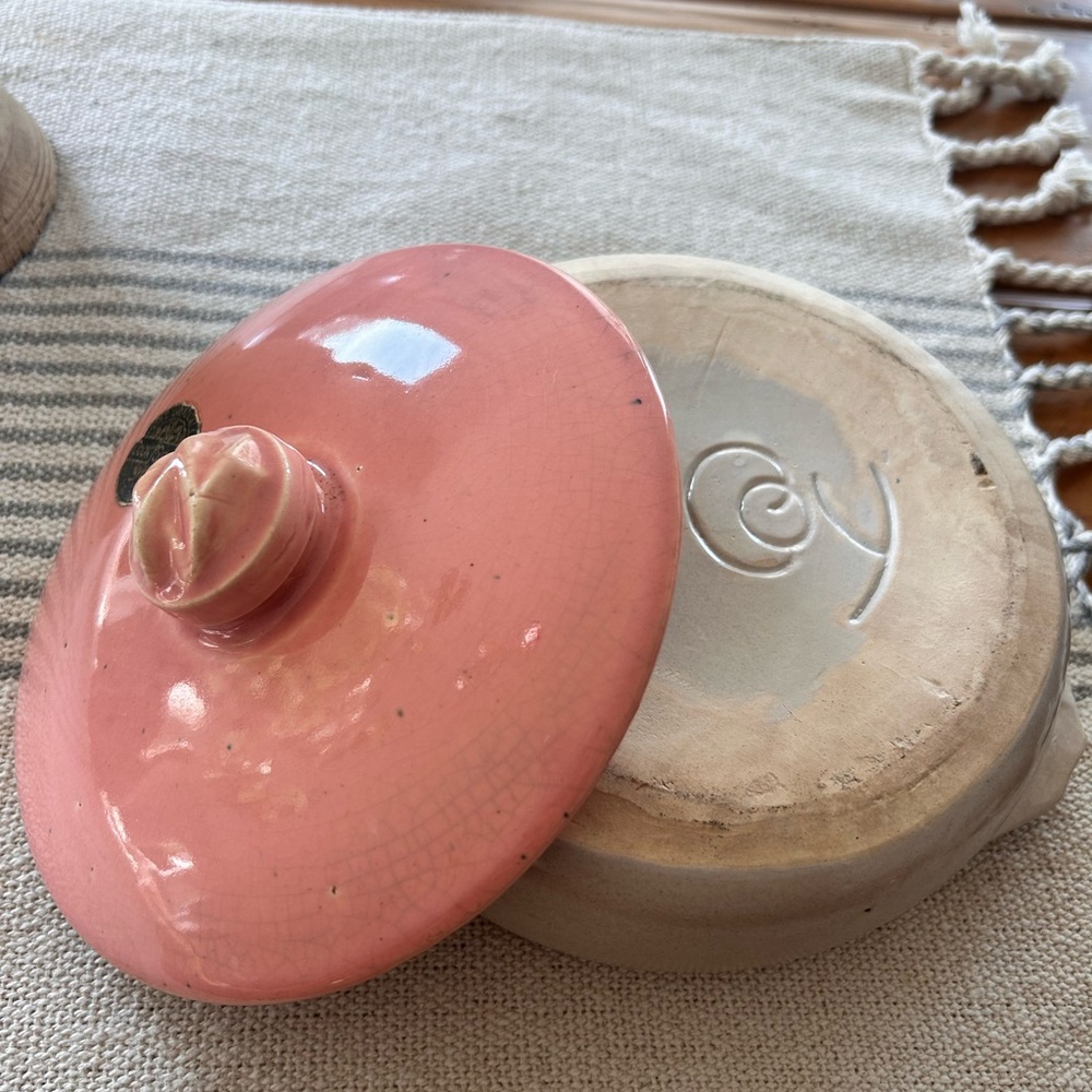 Vintage McCoy Covered Dish – Pink Glaze
